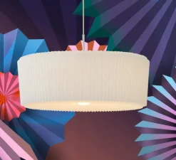 Suspension, Plié Plissé, blanc, Ø60cm, H38cm - Moooi