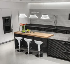 Suspension, Plissè, anthracite, LED, 3000K, 1150 lm, Ø45cm, H33cm - Martinelli Luce