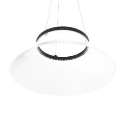 Suspension, Plissè, anthracite, LED, 3000K, 1150 lm, Ø45cm, H33cm - Martinelli Luce