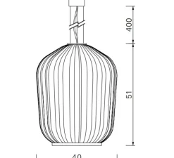 Suspension, Plissée, noir, LED, 2700K, 700 lm, Ø40cm, H51cm - Classicon