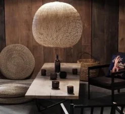 Suspension, Plum L, marron clair, Ø80cm, H70cm - Ay Illuminate