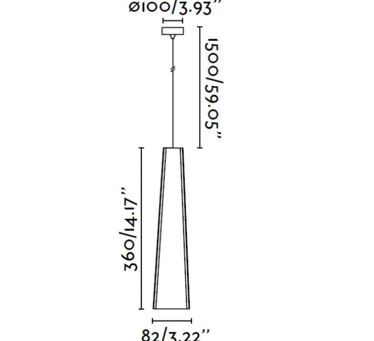 Suspension, Pluma, LED, 3000k, 450lm, noir et or, H36cm - FARO