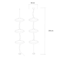 Suspension, Points de Suspension, branchement sol, blanc, L50cm, H250cm - Celine Wright