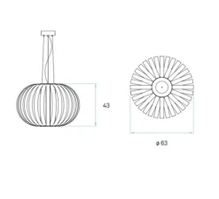 Suspension, Poppy, rouge, Ø63cm - LZF