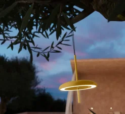 Suspension, Porte strap, jaune miel, IP43, LED, dim, 2300-2700-3000K, 500 lm, Ø16cm, H20cm - Nexia