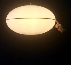 Suspension, Precious XL, blanc, laiton, Ø60cm, H39cm - CELINE WRIGHT