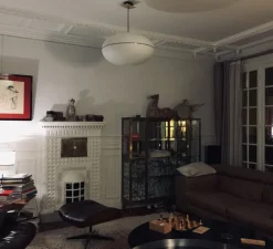 Suspension, Precious XL, blanc, laiton, Ø60cm, H39cm - CELINE WRIGHT