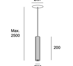 Suspension, Prolix encastré, noir, LED, dim, 2700k, 217 lm, Ø20cm, H3,8cm - LEDs C4