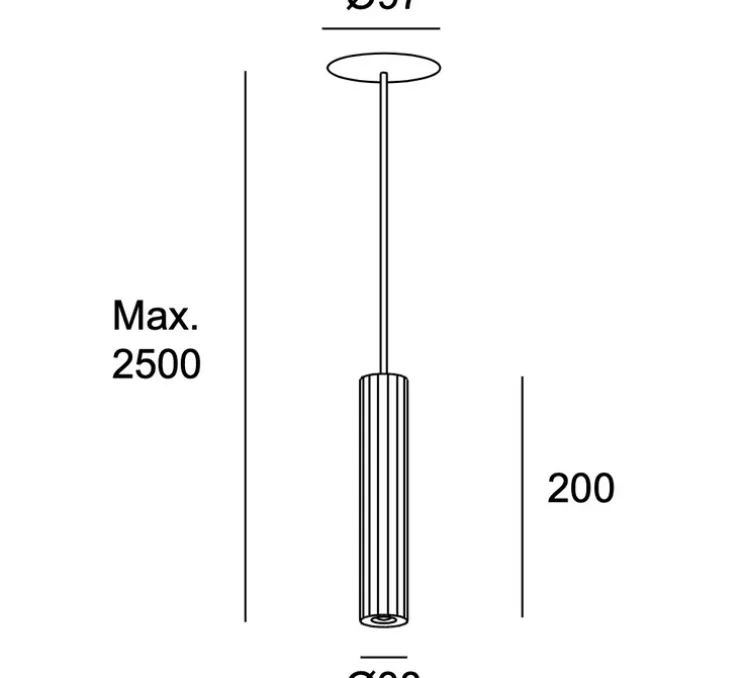 Suspension, Prolix encastré, noir, LED, dim, 2700k, 217 lm, Ø20cm, H3,8cm - LEDs C4