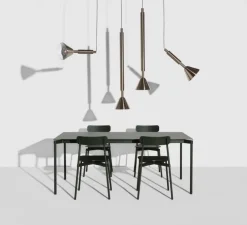 Suspension, Pyl, petite, acier, LED, dim, 2700K, 970 lm, Ø21,6cm, H54cm - Petite Friture