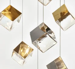 Suspension, Pyrite, avec rosace, argent, Ø18,3cm, H22,5cm - Bomma