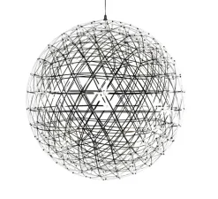 Suspension, Raimond II, R43, câble 10m, acier inoxydable, LED, dim, 2500k, 664 lm, Ø43cm, H43cm - Moooi