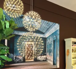 Suspension, Raimond II, R43, câble 10m, acier inoxydable, LED, dim, 2500k, 664 lm, Ø43cm, H43cm - Moooi