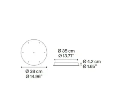 Suspension, Rain cluster 7 pièces avec rosace, chrome & or, LED, dim, 2700K, 1280 lm, Ø40cm, H100cm - Lodes