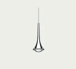 Suspension, Rain sans rosace, chrome, LED, dim, 2700K, 1280 lm, Ø8,5cm, H21cm - Lodes