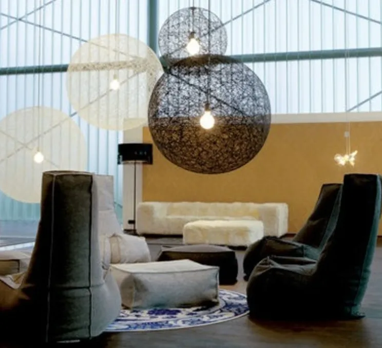 Suspension, Random Light II, Medium, noir, LED,2700k, 800lm, Ø80cm - Moooi