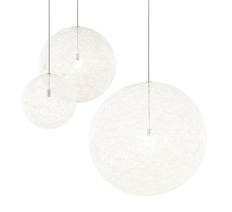 Suspension, Random Light II, Small, câble 10m, blanc, Ø50cm, H50cm - Moooi