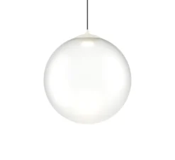 Suspension, Random solo 23 sans rosace, blanc givré, LED, dim, 3000K, 160 lm, Ø23cm, H23,7cm - Lodes