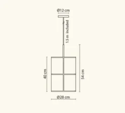 Suspension, Rania 28, beige, Ø28cm, H54cm - Robin