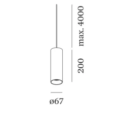 Suspension, Ray 2.0, noir, LED, dim, 2000-3000K, 570 lm, Ø6,7cm, H20cm - Wever&Ducré