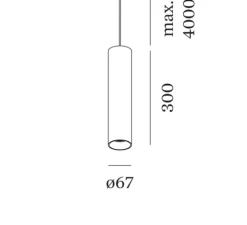 Suspension, Ray 3.0 PAR16 sans rosace, cuivre, Ø6,7cm, H30cm - Wever&Ducré