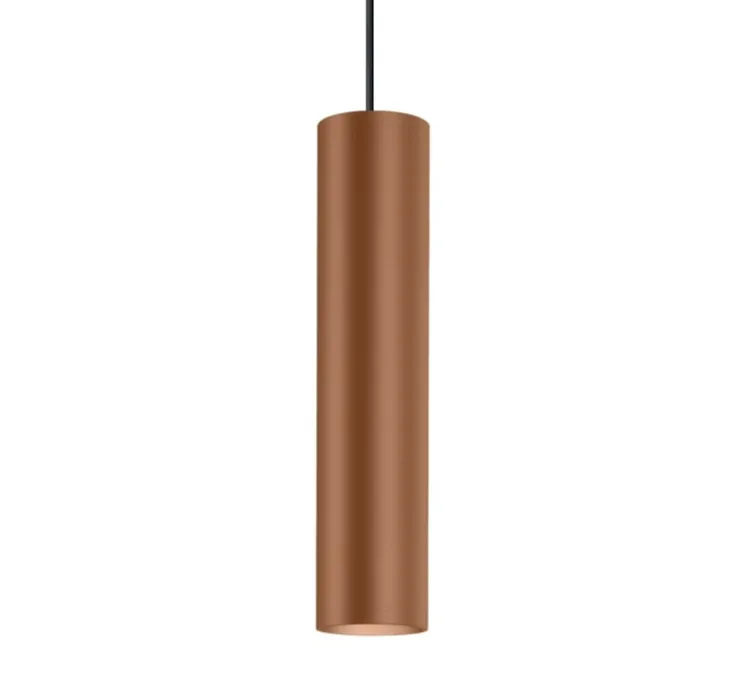 Suspension, Ray 3.0 sans rosace, cuivre, LED, dim, 2700K, 405 lm, Ø6,7cm, H30cm - Wever&Ducré