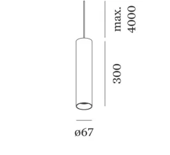 Suspension, Ray 3.0 sans rosace, or, LED, dim, 2700K, 405 lm, Ø6,7cm, H30cm - Wever&Ducré