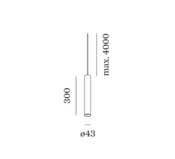 Suspension, Ray Mini 3.0 PAR11, sans rosace, bronze, Ø4,3cm, H30cm - Wever&Ducré