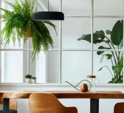 Suspension, Rea, noir mat, Ø38cm, H10cm - Robin