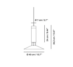 Suspension, Rebound, marbre vert, Ø40cm, H34,3cm - Carpyen