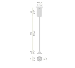 Suspension, Rendez-vous avec rosace, bronze, LED, 2700K, 103 lm, Ø7cm, H4,2cm - Panzeri