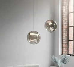 Suspension, Reveal Large, transparent, LED, dim, 3000K, 900 lm, Ø45cm - Northern