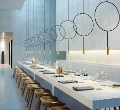 Suspension, Revolta T-3635S-W, noir et or satiné, LED, dim, 2700K, 725 lm, Ø38cm, H68,9cm - Estiluz