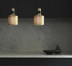 Suspension, Riddle, laiton, LED, L9cm, H19cm - Bert Frank