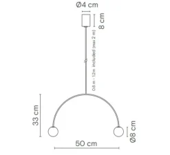 Suspension, Riga 50, vert olive, L50cm, H33cm - Robin