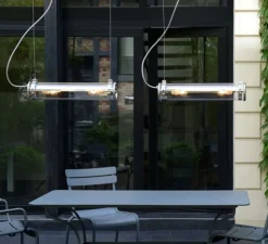 Suspension, Rimbaud 133, argent, IP66, L68,5cm, H15,8cm - Sammode