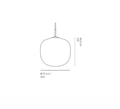 Suspension, Rime, blanc, opalin, Ø37cm, H45,5cm - Muuto