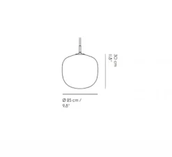 Suspension, Rime, gris, opalin, Ø25cm, H30cm - Muuto