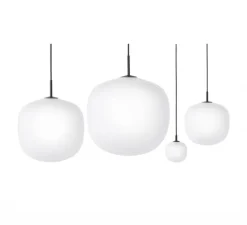 Suspension, Rime, noir, opalin, Ø37cm, H45,5cm - Muuto