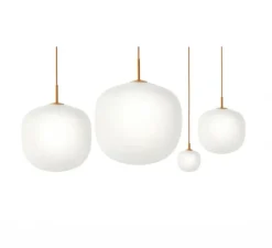 Suspension, Rime, orange, opalin, 2700K, 190lm, Ø12cm, H15cm - Muuto