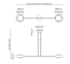 Suspension, Ring S2 150, or mat, L150cm, H250cm - B.lux