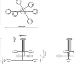 Suspension, Ring S6, or mat, L150cm, H250cm - B.lux