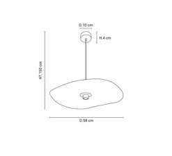 Suspension, Rivage S, naturel, Ø58cm, H6cm - Market Set