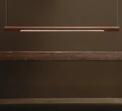 Suspension, Roest, 150h, marron, LED, 2700K, 3120lm, L150cm, H6cm - Graypants