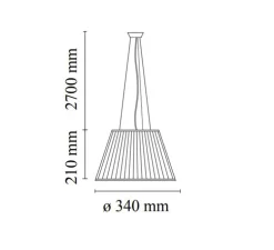Suspension, Romeo Moon 1, transparent, Ø34cm, H21cm - Flos