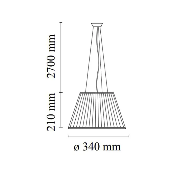 Suspension, Romeo Moon 1, transparent, Ø34cm, H21cm - Flos
