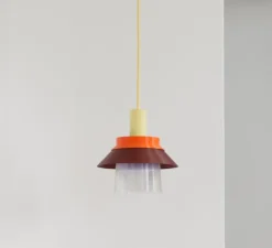 Suspension, Romi, jaune, orange, marron, lila, Ø20cm, H22cm - Warren & Laetitia