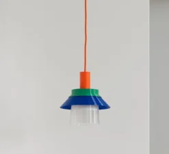 Suspension, Romi, orange, vert, bleu, Ø20cm, H22cm - Warren & Laetitia