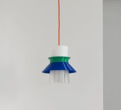 Suspension, Romi, orange, vert, bleu, Ø20cm, H22cm - Warren & Laetitia
