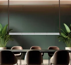 Suspension, Roseline, or, LED, 3000K, 1300 lm, L132cm, H5cm - Robin